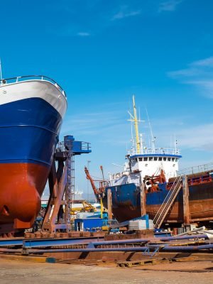 Trawlers at the dry dock